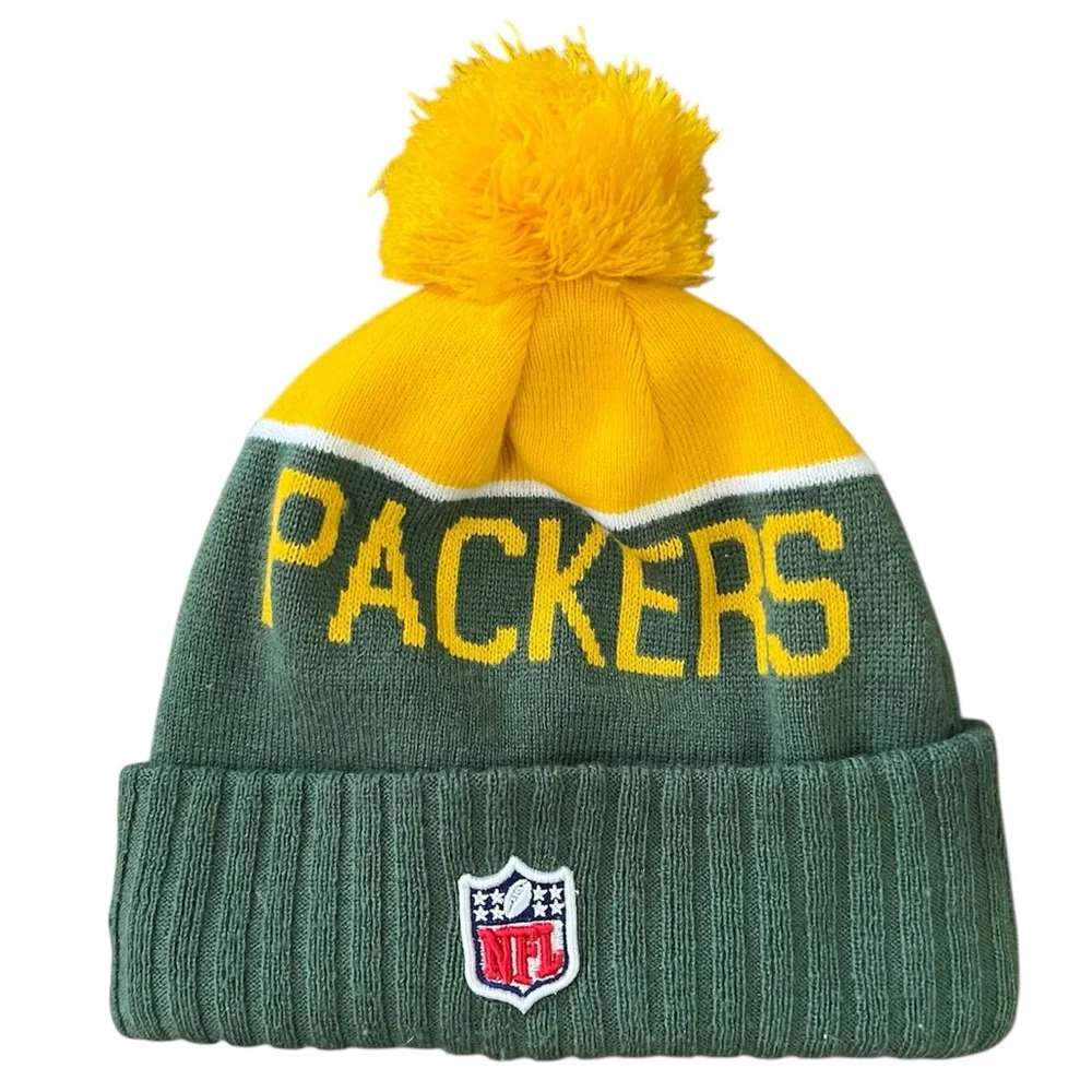 New Era Green Bay Packers Pom Beanie